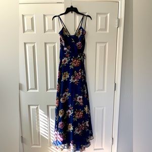 Lulu’s Navy Floral Bridesmaid Dress